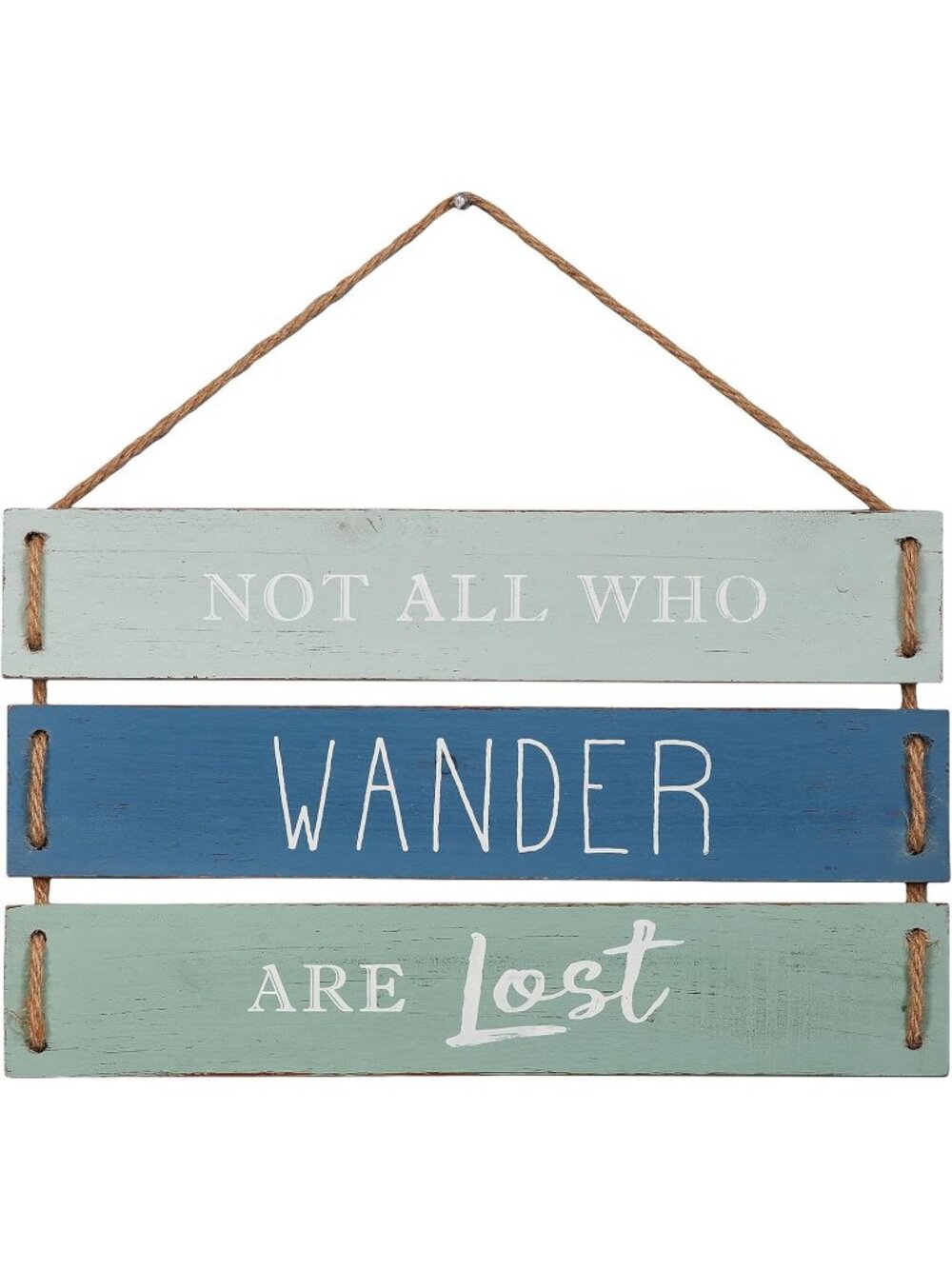 Not All Who Wander Are Lost Wood Slat Sign Rustic Wall Hanging Farmhouse Decor